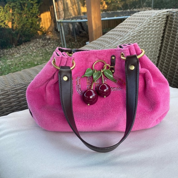Juicy Couture Handbags - Y2K Vintage Juicy Couture Pink Bag With Cherries